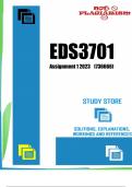 EDS3701 ASSIGNMENT(s) BUNDLE 2024