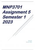 MNP3701 Assignment 5 Semester 1 2023
