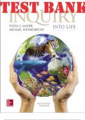 TEST BANK for Inquiry into Life 15th Edition by Sylvia Mader and Michael Windelspecht. Complete Chapters 1-37.