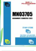 MNO3705 Assignment 3 Semester 1 2023