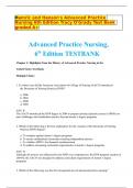 Hamric and Hanson's Advanced Practice Nursing 6th Edition Tracy O'Grady Test Bank graded A+