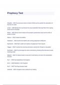 Prophecy Test Questions & Answers 2023 ( A+ GRADED 100% VERIFIED)