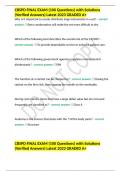 CBSPD FINAL EXAM &lpar;100 Questions&rpar; with Solutions &lpar;Verified Answers&rpar; Latest 2023 GRADED A&plus;