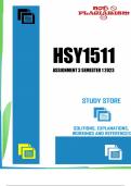 HSY1511 Assignment 3 2023