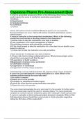 Capstone Pharm Pre-Assessment Quiz