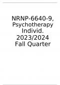 NRNP-6640-9,Psychotherapy Individ.2023-2024 Fall Quarter