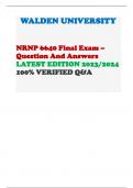 NRNP 6640 Final Exam 2023/2024 Question And Answers