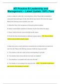 ATI Practice B Leadership and Management &ndash; Latest Update 100&percnt; Pass
