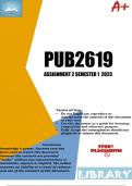 PUB2619 ASSIGNMENT 2 SEMESTER 1 2023