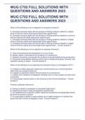 WUG C702 FULL SOLUTIONS WITH QUESTIONS AND ANSWERS 2023