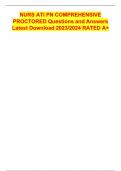 NURS ATI PN COMPREHENSIVE PROCTORED Questions and Answers Latest Download 2023&sol;2024 RATED A&plus;