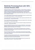 Relativity Processing Exam with 100&percnt; Correct Answers 2023