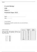 A-Level Biology AQA Paper 2 Predicted Paper 2023