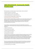 HESI RN EVOLVE  Community Health Practice Quiz