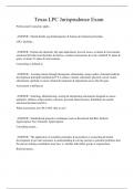 Texas LPC Jurisprudence Exam