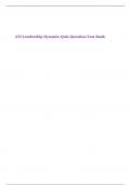 ATI Leadership Dynamic Quiz Question Test Bank