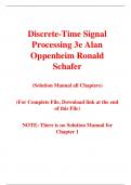 Discrete-Time Signal Processing 3e Alan Oppenheim Ronald Schafer (Solution Manual)