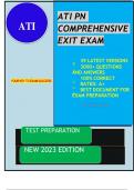 ATI PN COMPREHENSIVE EXIT EXAM (39 EXAM SETS) LATEST 2023/ATIPN COMPREHENSIVE EXIT EXAM (39 EXAM SETS) LATEST 2023