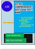 ATI RN COMPREHENSIVE EXIT EXAM TEST BANK&sol;ATI RN COMPREHENSIVE EXIT EXAM TEST BANK&sol;2023