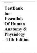 TestBank for Essentials Of Human Anatomy & Physiology -11th Edition by Elaine N. Marieb    