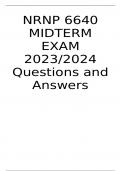 NRNP 6640 Midterm and Final Exam TestBank 2023/2024