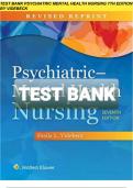 Test bank psychiatric mental health nursing 7th edition Videbeck