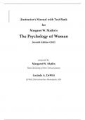 [Instructor’s Manual with Test Bank for Margaret W. Matlin’s The Psychology of Women Seventh Edition (2012)