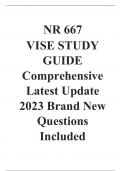 NR 667 VISE STUDY GUIDE Comprehensive Latest Update 2023 Brand New Questions Included.