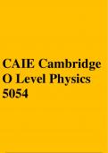 CAIE Cambridge O Level Physics 5054