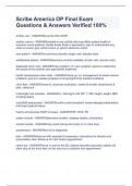 Scribe America OP Final Exam Questions & Answers Verified 100&percnt;