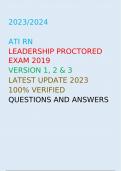 ATI RN Leadership Proctored Exam TestBank 2023-2024