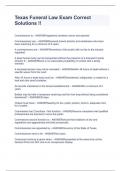 Texas Funeral Law Exam Correct Solutions &excl;&excl;