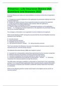 Primerica - Life Insurance Basics (AZ) Questions and Answers 2023