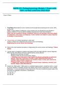 NURS 231-Pathophysiology Module 2 Exam-with 100&percnt; verified solutions-2023-2024