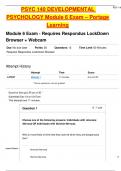 PSYC 140 DEVELOPMENTAL PSYCHOLOGY Module 6 Exam &ndash; Portage Learning