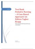 Test Bank Pediatric Nursing – A Case-Based Approach 1st Edition Tagher Knapp