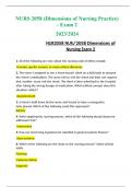 NURS 2058 (Dimensions of Nursing Practice) - Exam 2 2023/2024