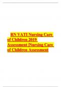 RNVATINursingCare ofChildren2019 Assessment|NursingCare ofChildrenAssessment