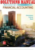  SOLUTIONS MANUAL for Advanced Financial Accounting, 13th Edition. By Theodore Christensen, David Cottrell and Cassy Budd _ Complete Download. 1131 Pages. 