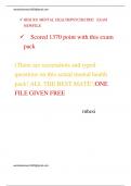 HESI RN MENTAL HEALTH/PSYCHIATRIC EXAM NEWFILE  Scored 1370 point with this exam pack