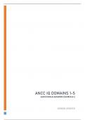 ANCC IQ DOMAINS 1-5 &colon; - QUESTIONS & ANSWERS &lpar;SCORED A&plus;&rpar; VERSION UPDATED