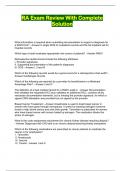 RA Exam Review With Complete Solution