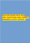 DSC1520 EXAM PACK 2023 200&plus; QUESTIONS AND CORRECT ANSWERS LATEST UPDATE&period; 