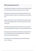 RN Comprehensive B  Questions & Answers2023&lpar;A&plus;GRADED 100&percnt;VERIFIED&rpar;