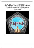 SEJPME Post-Test 2023(2024) Revision Bundle Exam_ANSWERED Revision Questions.