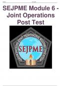 SEJPME Module 6 - Joint Operations Post Test.