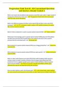 Progression&colon; Field Tech II - III Conventional Questions and Answers Already Graded A