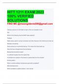 HITT 1211 EXAM 2023  100&percnt; VERIFIED  SOLUTIONS