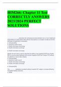 HIM266&colon; Chapter 11 Test CORRECTLY ANSWERS  2023&sol;2024 PERFECT  SOLUTIONS