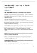 Begrippenlijst voor cursus PB0512 - Inleiding in de Gezondheidspsychologie